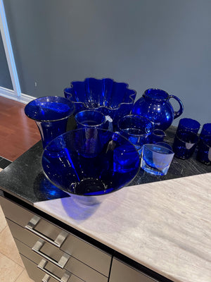 Blue Glassware Lot