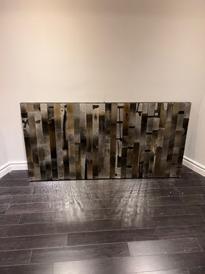 Wall Art Vertical Lines Silver, Black, Gold