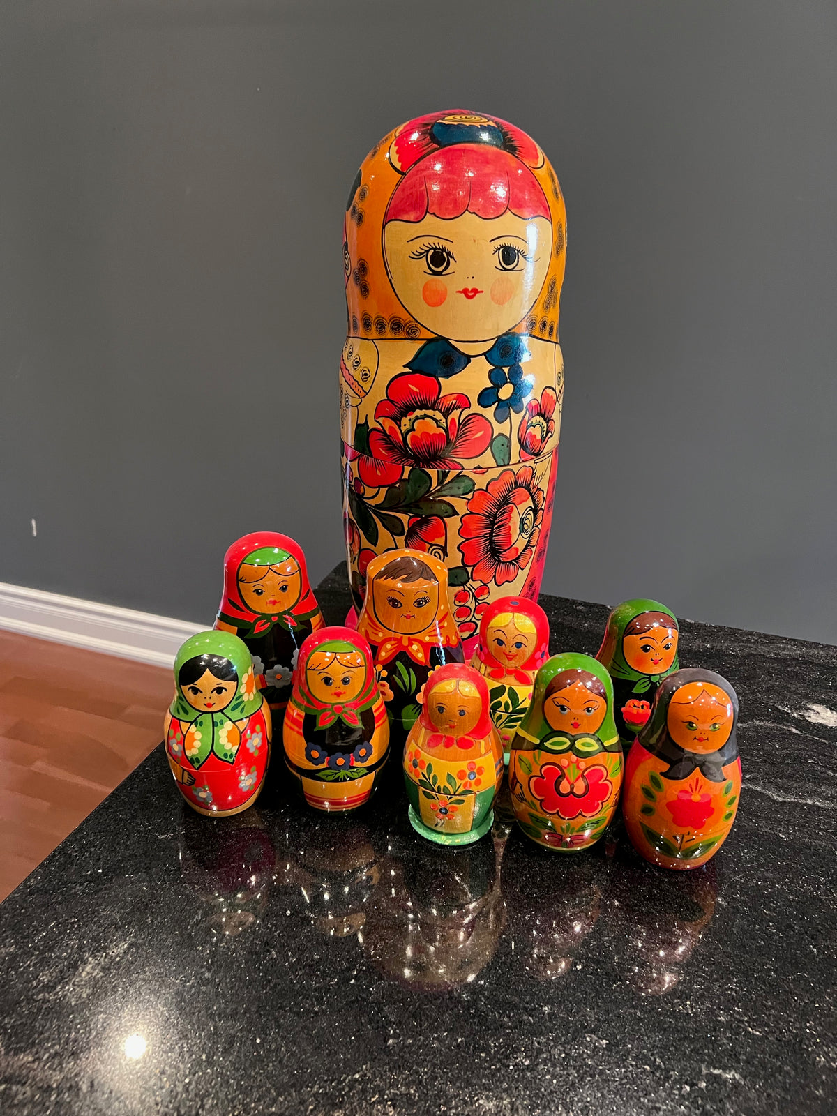 Vintage Russian Nesting Dolls Lot