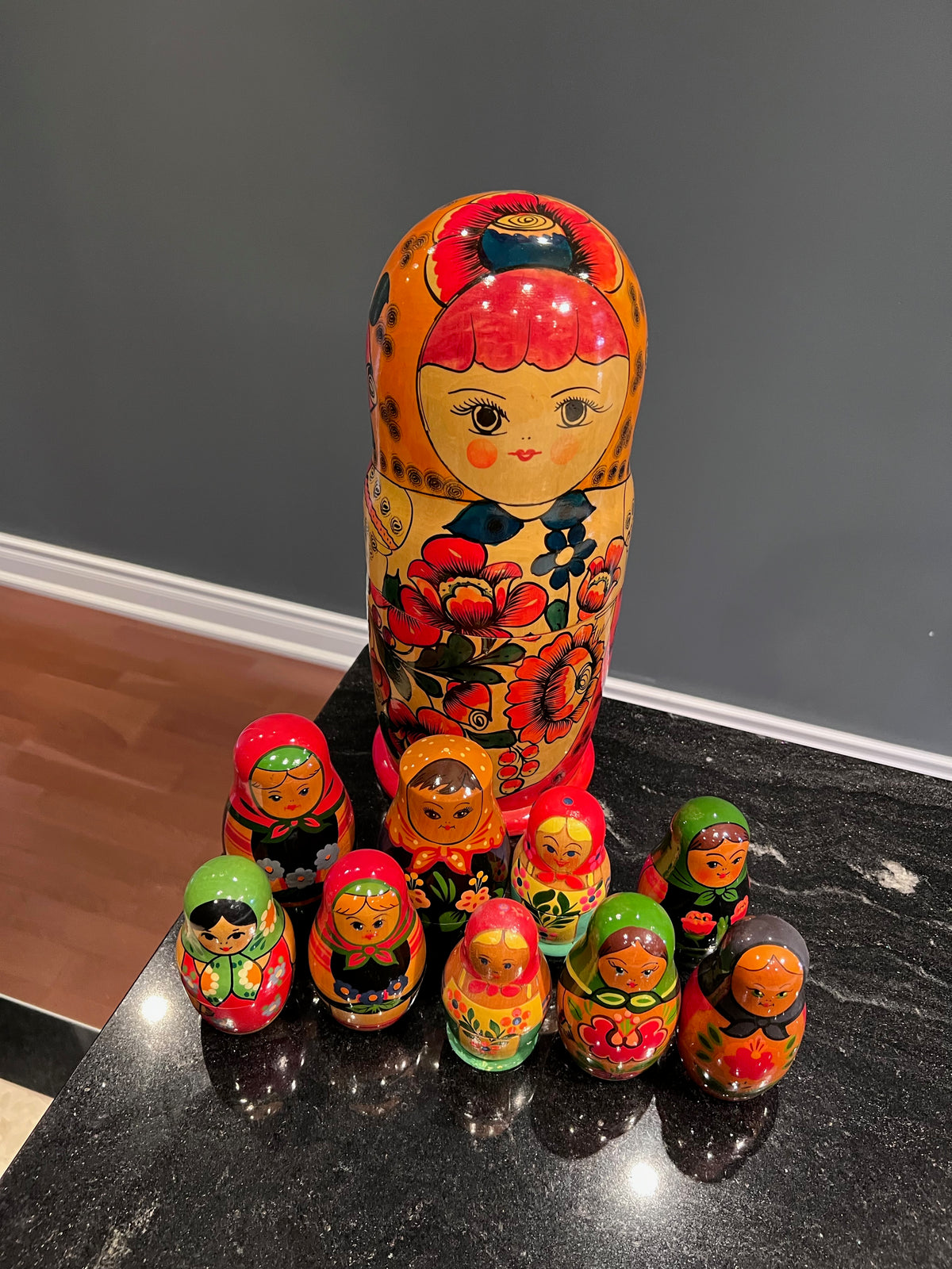Vintage Russian Nesting Dolls Lot