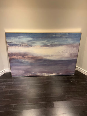 Wall Art Abstract Lilac, Blue, White