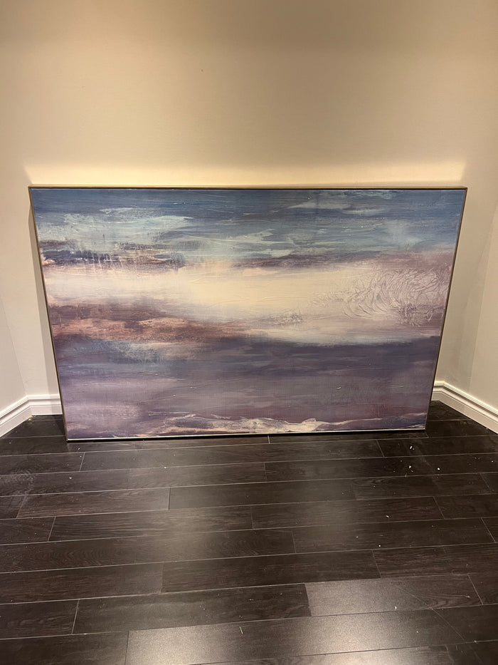 Wall Art Abstract Lilac, Blue, White