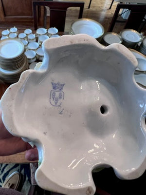 Pair of Dresden Von Schierholz Porcelain Candle Holders