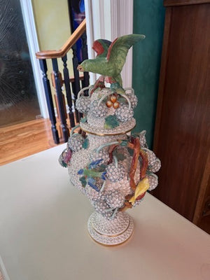 19th Century Meissen Porcelain "Schneeballen" Snowball Lidded Vase