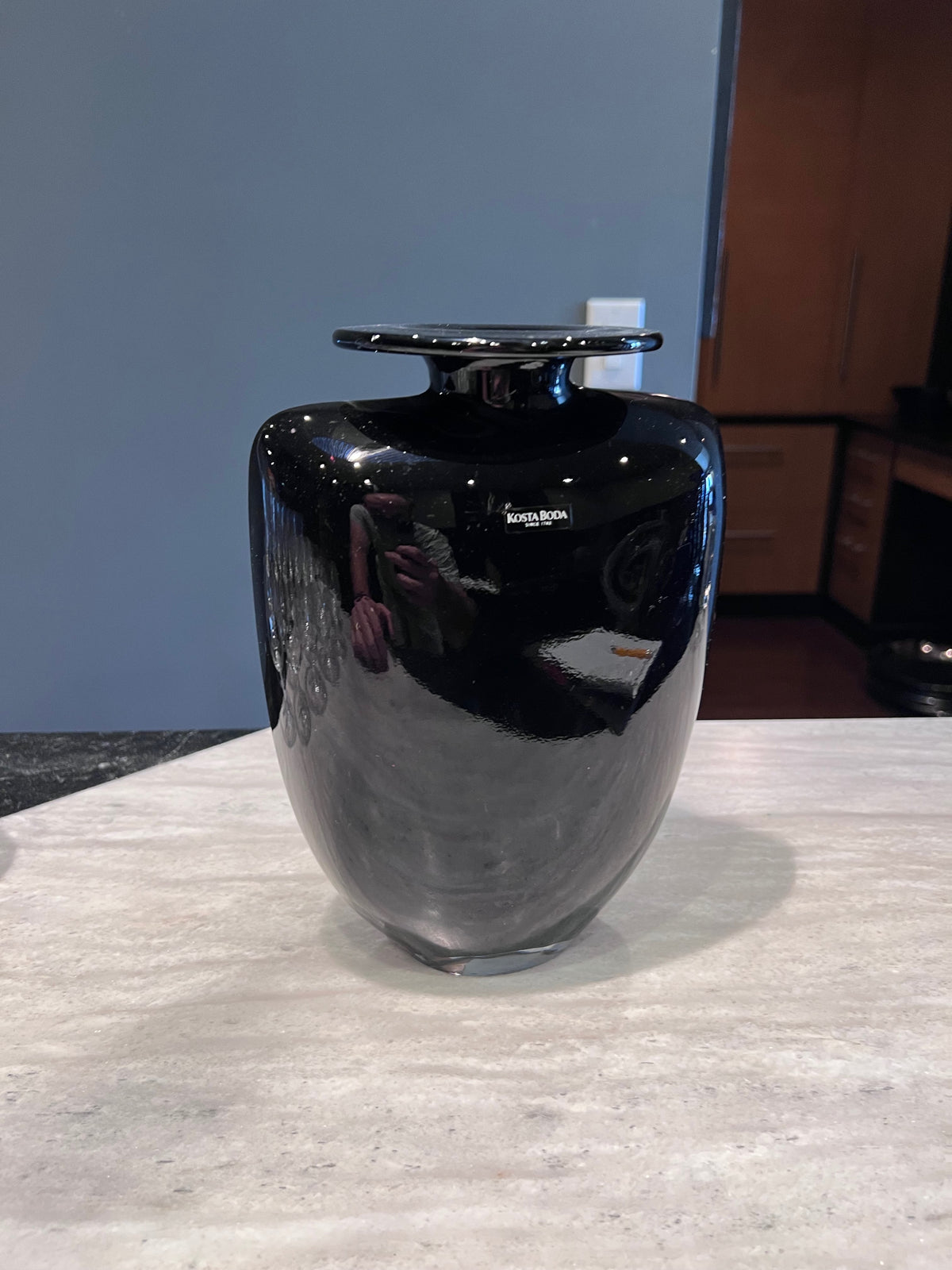Kosta Boda Amethyst Shoulder Vase by Kjell Engman