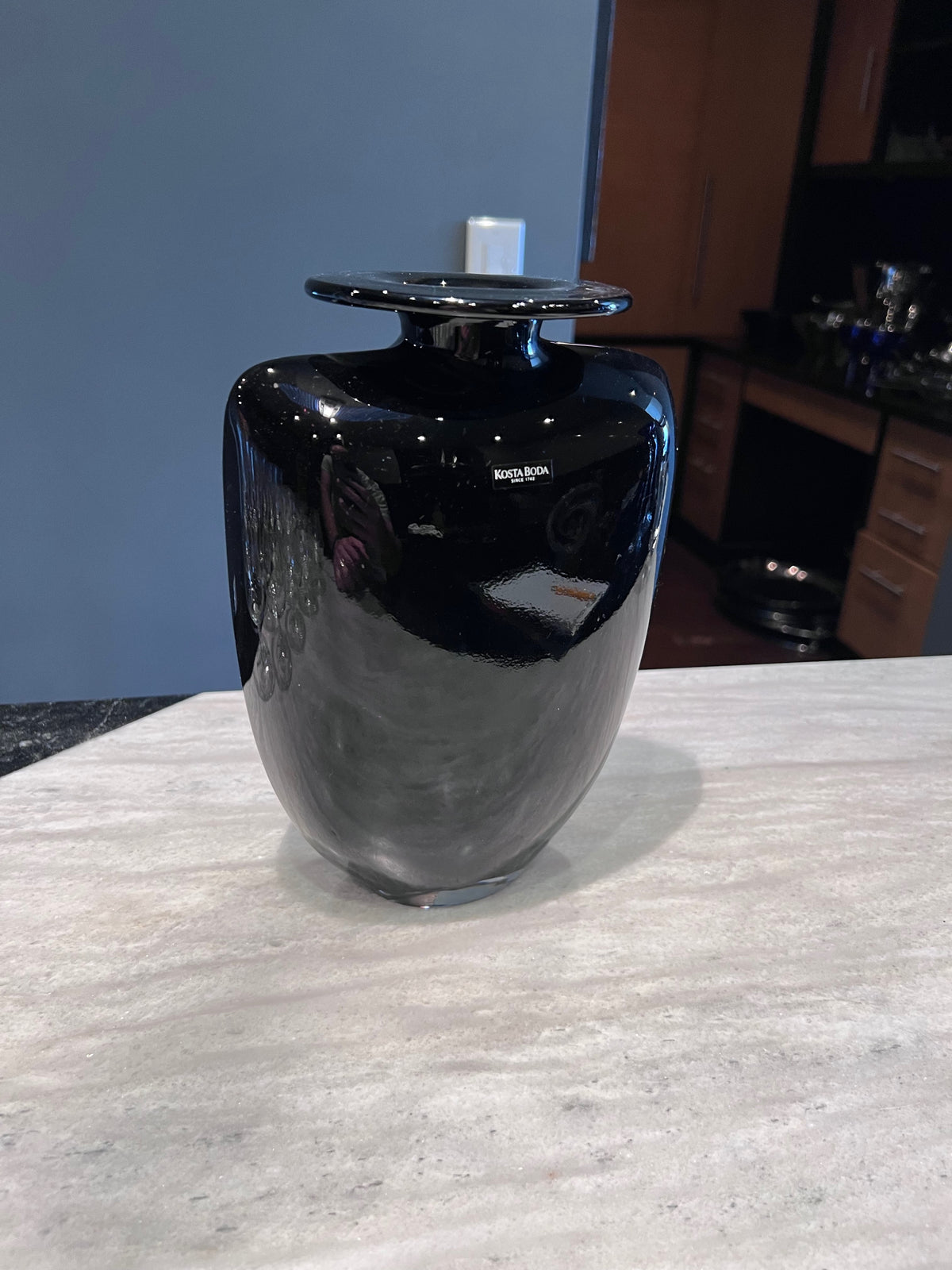 Kosta Boda Amethyst Shoulder Vase by Kjell Engman