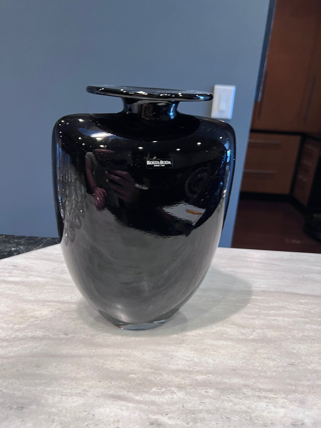 Kosta Boda Amethyst Shoulder Vase by Kjell Engman