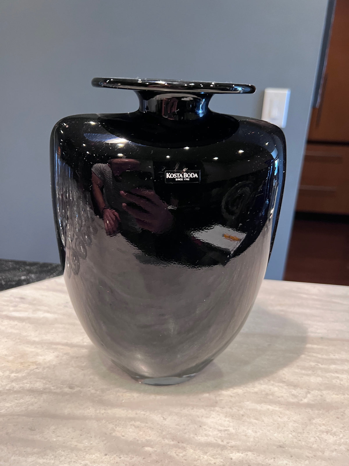 Kosta Boda Amethyst Shoulder Vase by Kjell Engman
