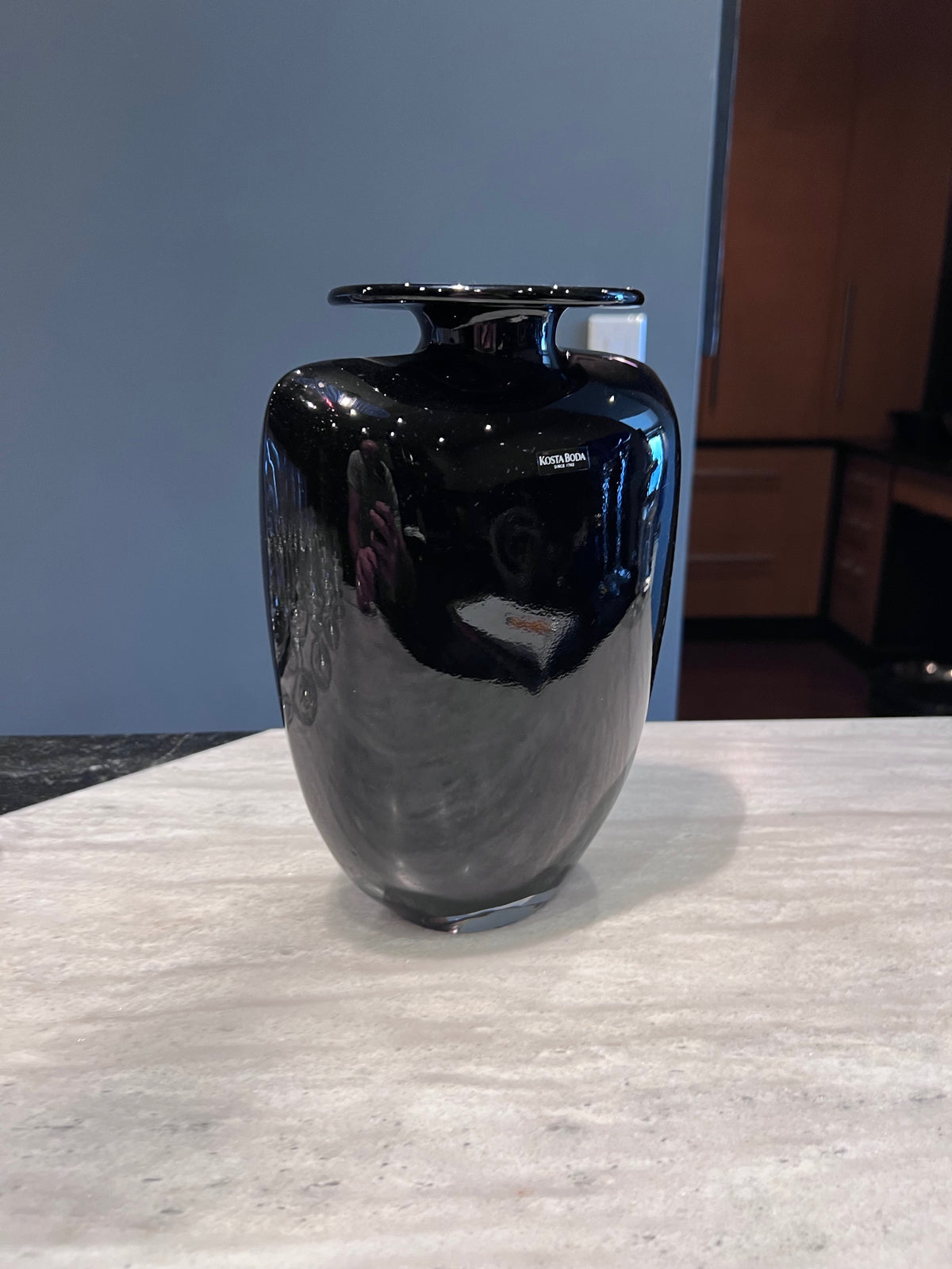 Kosta Boda Amethyst Shoulder Vase by Kjell Engman