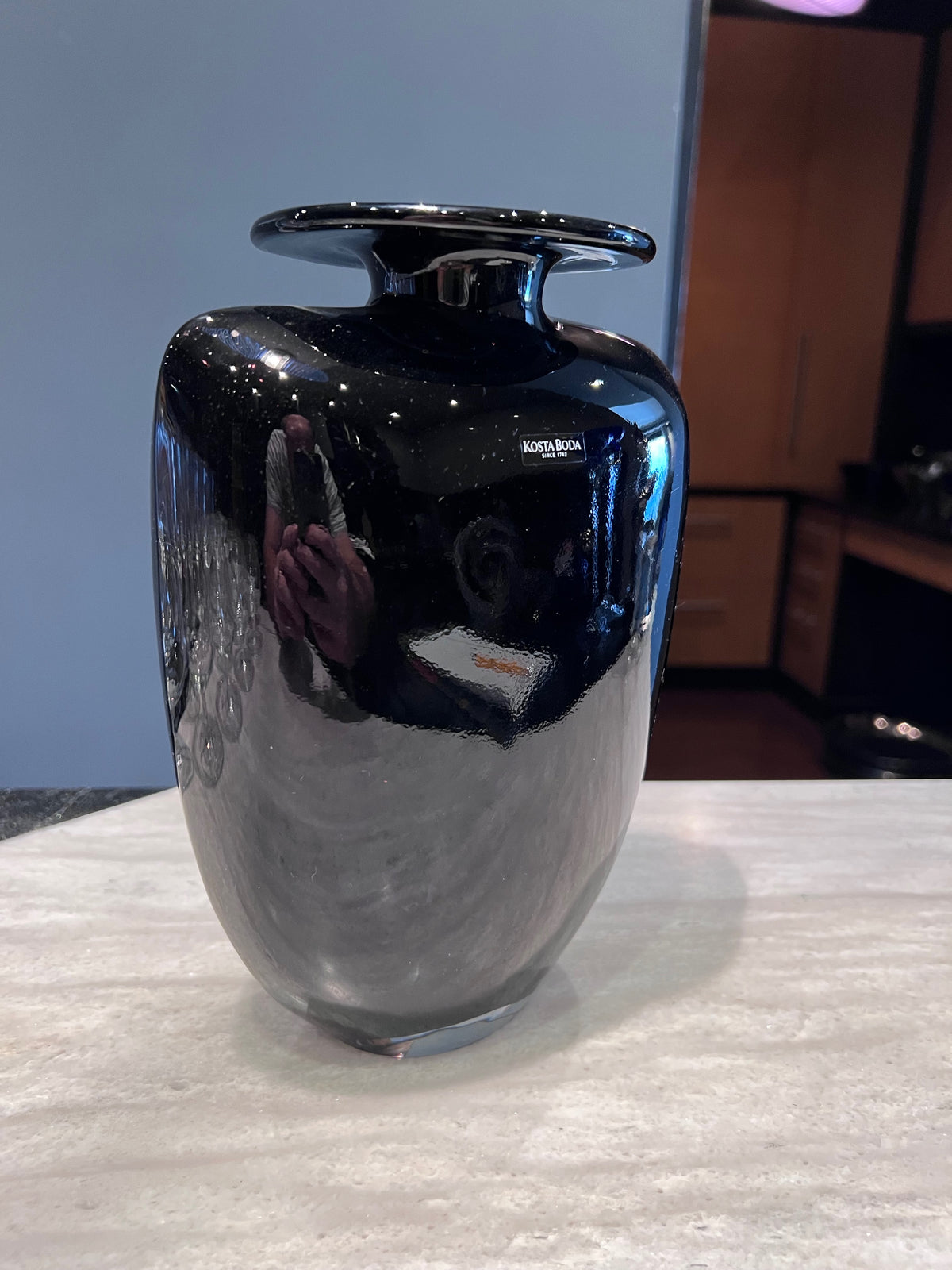 Kosta Boda Amethyst Shoulder Vase by Kjell Engman