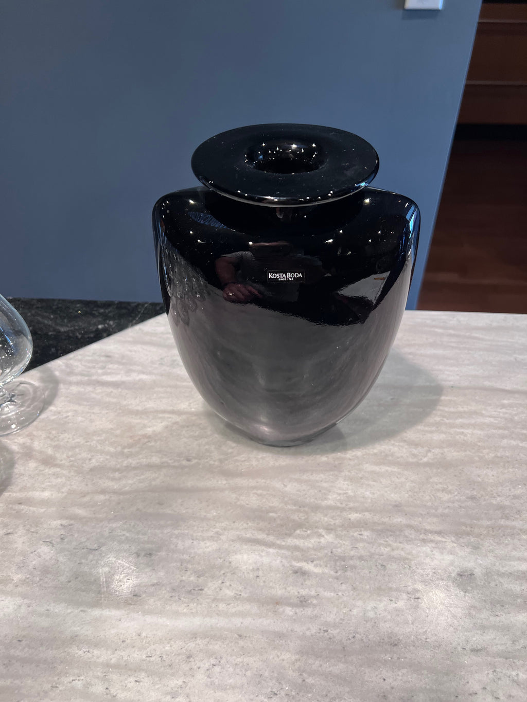 Kosta Boda Amethyst Shoulder Vase by Kjell Engman