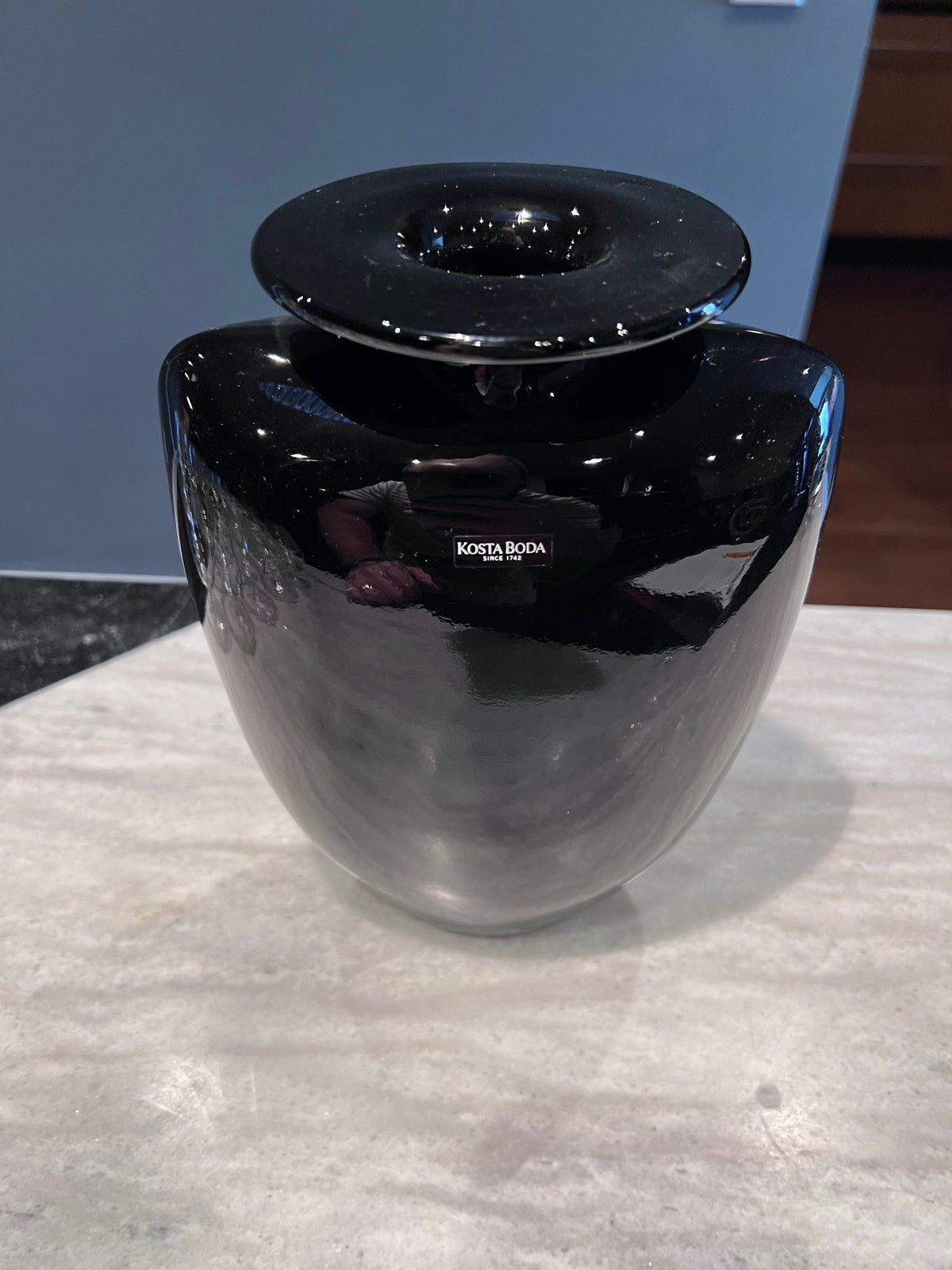 Kosta Boda Amethyst Shoulder Vase by Kjell Engman
