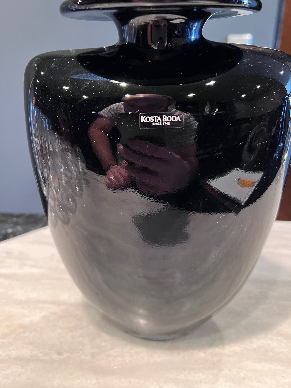 Kosta Boda Amethyst Shoulder Vase by Kjell Engman