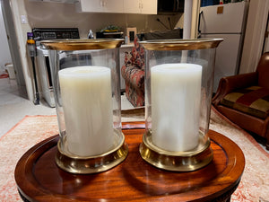 2 Pottery Barn Arlington Hurricane Candles (*retail $200)