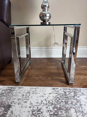 Glass & Chrome Soho Macy Side Table