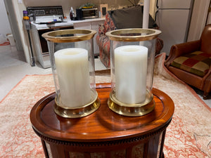 2 Pottery Barn Arlington Hurricane Candles (*retail $200)