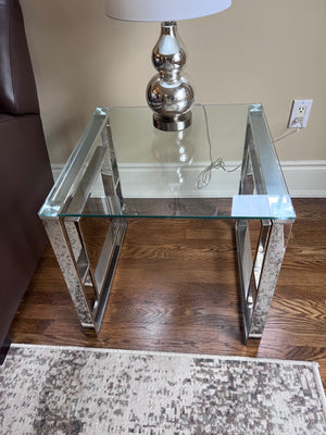 Glass & Chrome Soho Macy Side Table