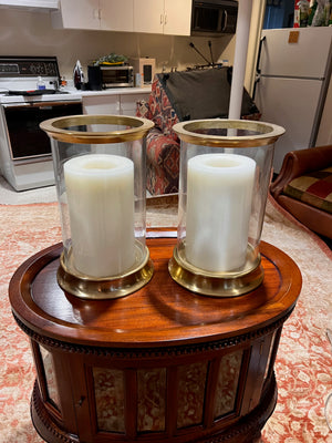 2 Pottery Barn Arlington Hurricane Candles (*retail $200)