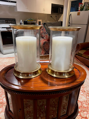 2 Pottery Barn Arlington Hurricane Candles (*retail $200)