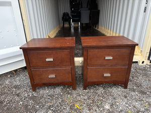 Pair of Wood Nightstands