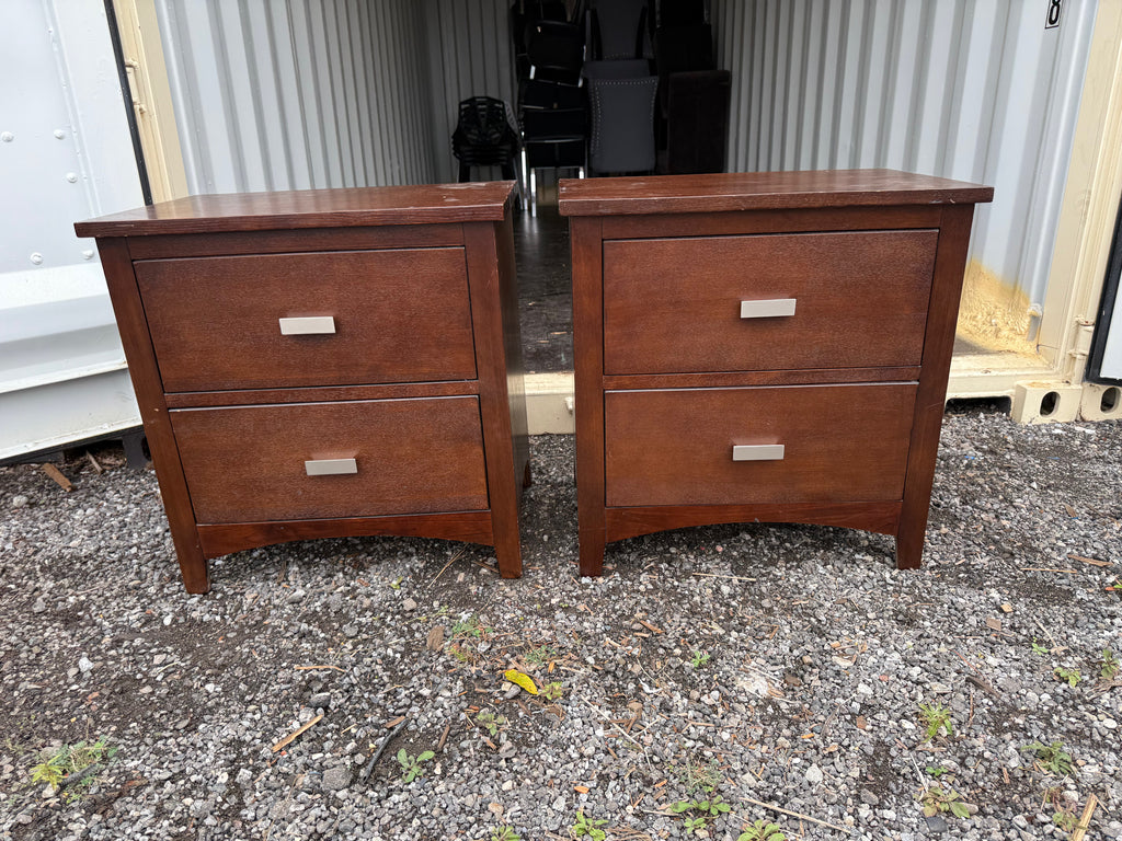 Pair of Wood Nightstands