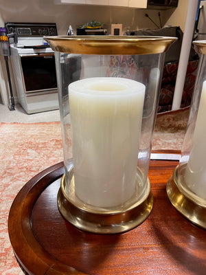 2 Pottery Barn Arlington Hurricane Candles (*retail $200)