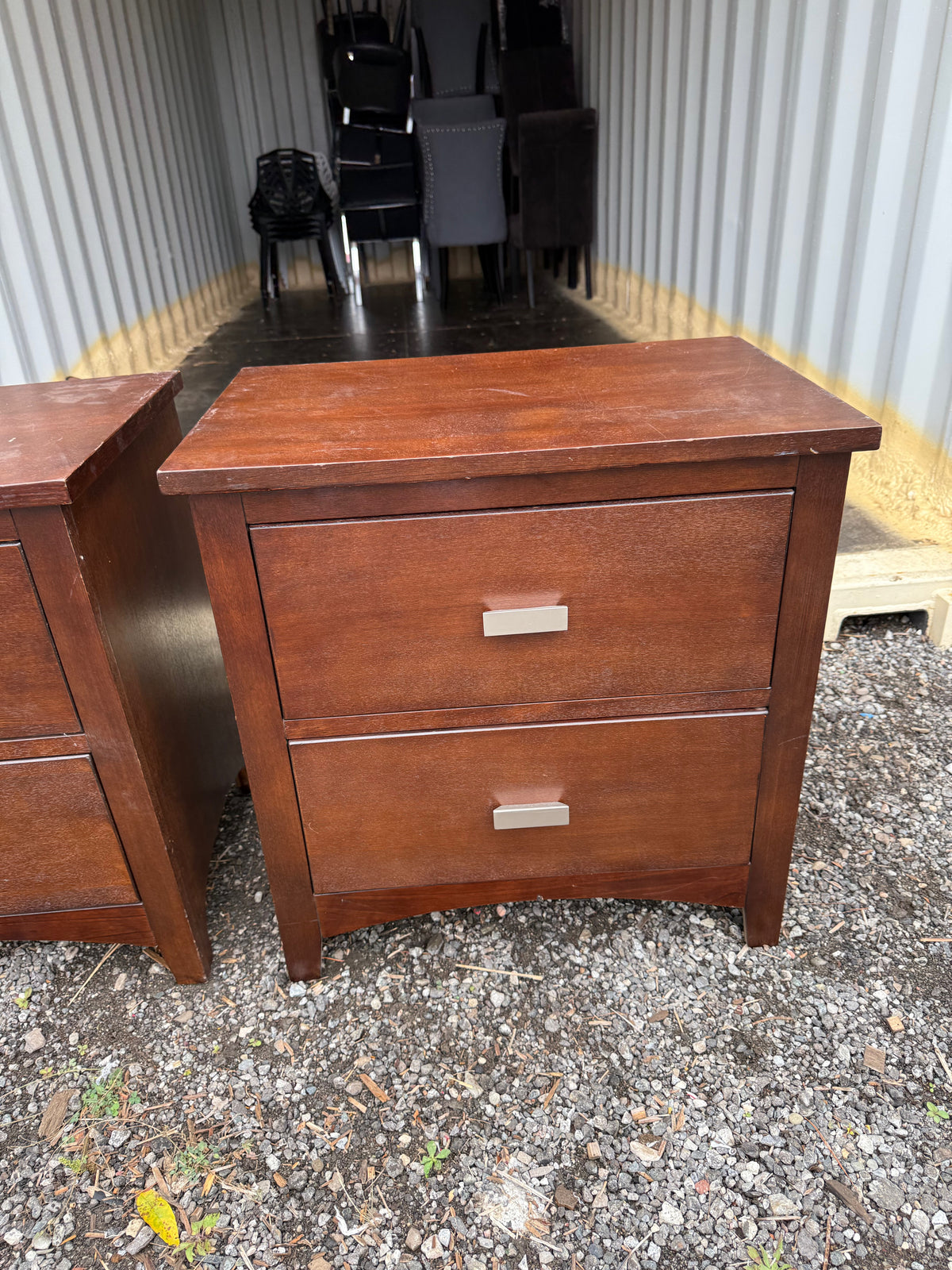 Pair of Wood Nightstands
