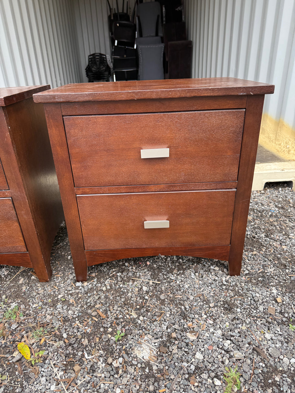 Pair of Wood Nightstands