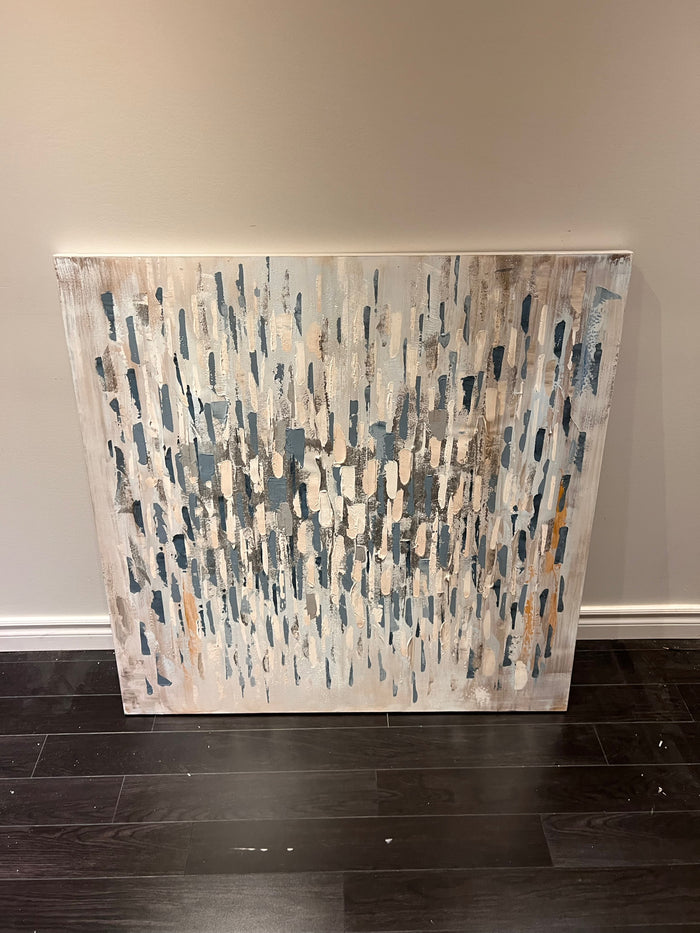 Wall Art Abstract Blue & White