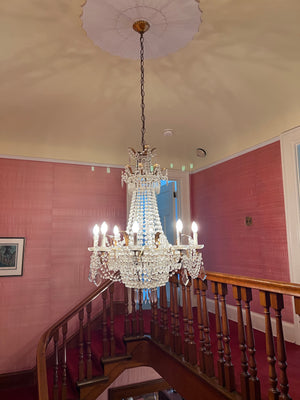 Beautiful Ornate Antique Crystal Chandelier