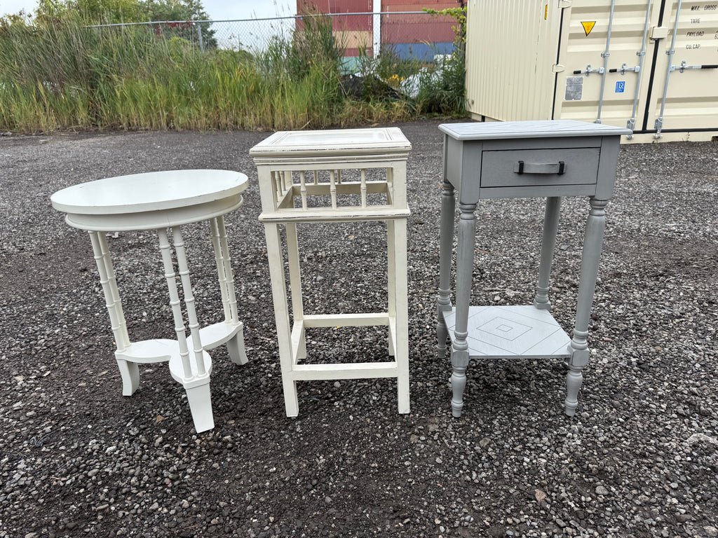 Lot of 3 Accent Tables