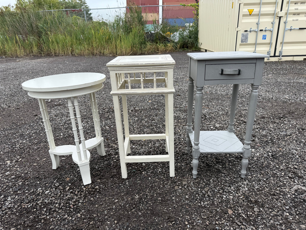 Lot of 3 Accent Tables