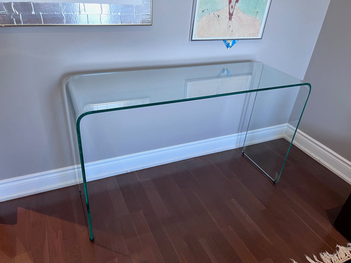 Rimadesio Italian Designer Glass Waterfall Console Table