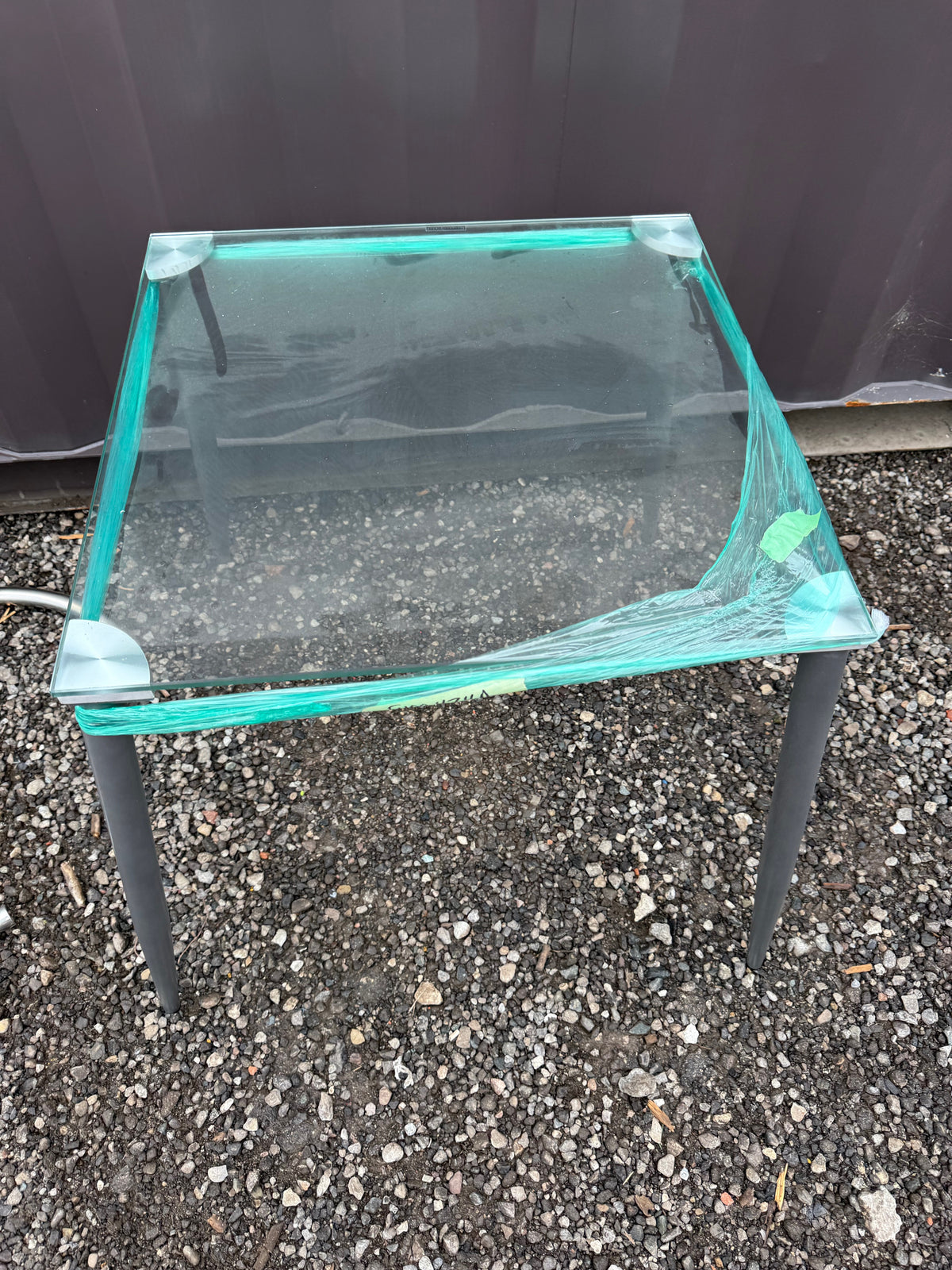 Single Glass End Table
