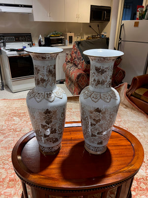 Pair of Vases Hand Made Exclusively in Thailand for ELTE