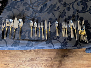 Patrick/ Yamazaki 'LINDI' Gold Stainless Steel 18/8 Flatware Lot