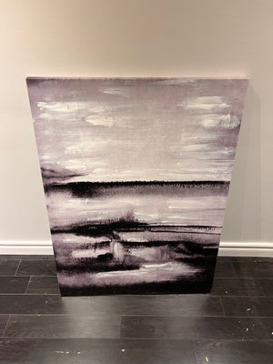 Wall Art Abstract Black, White, Lilac