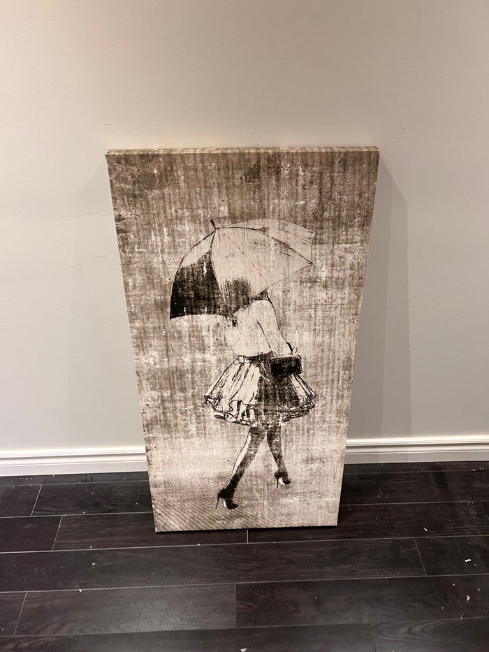 Wall Art Lady with Umbrella