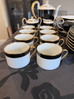 Fitz and Floyd "Renaissance" Gold & Black Dinnerware Lot