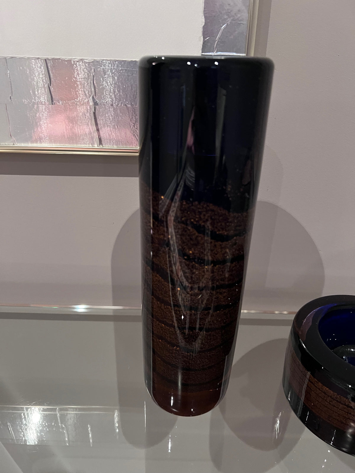 Frantisek Vizner, Beranek Škrdlovice, Czech Art Glass Vase and Ashtray