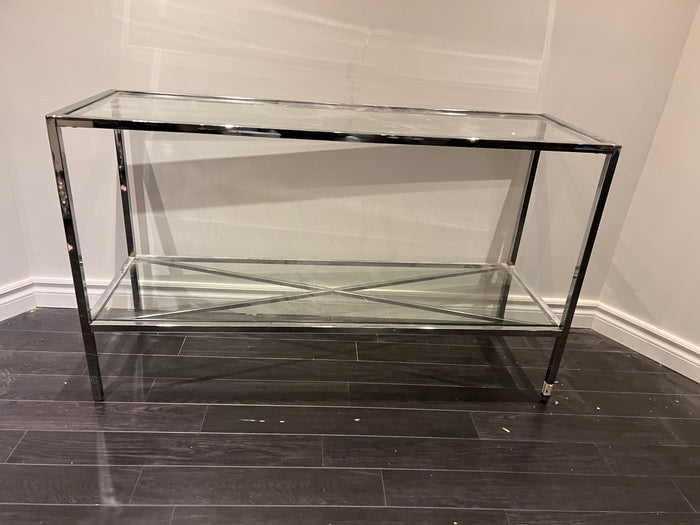 Glass/Chrome Console Table
