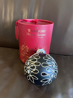 Waterford Holiday Heirlooms Studs and Scroll Ball Ornament
