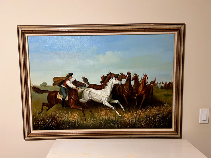 Horses Painting, Artist Unknown