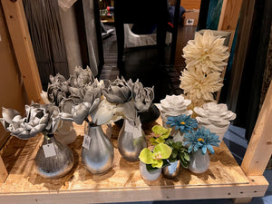 14pc Small Faux Plant and Vase Lot