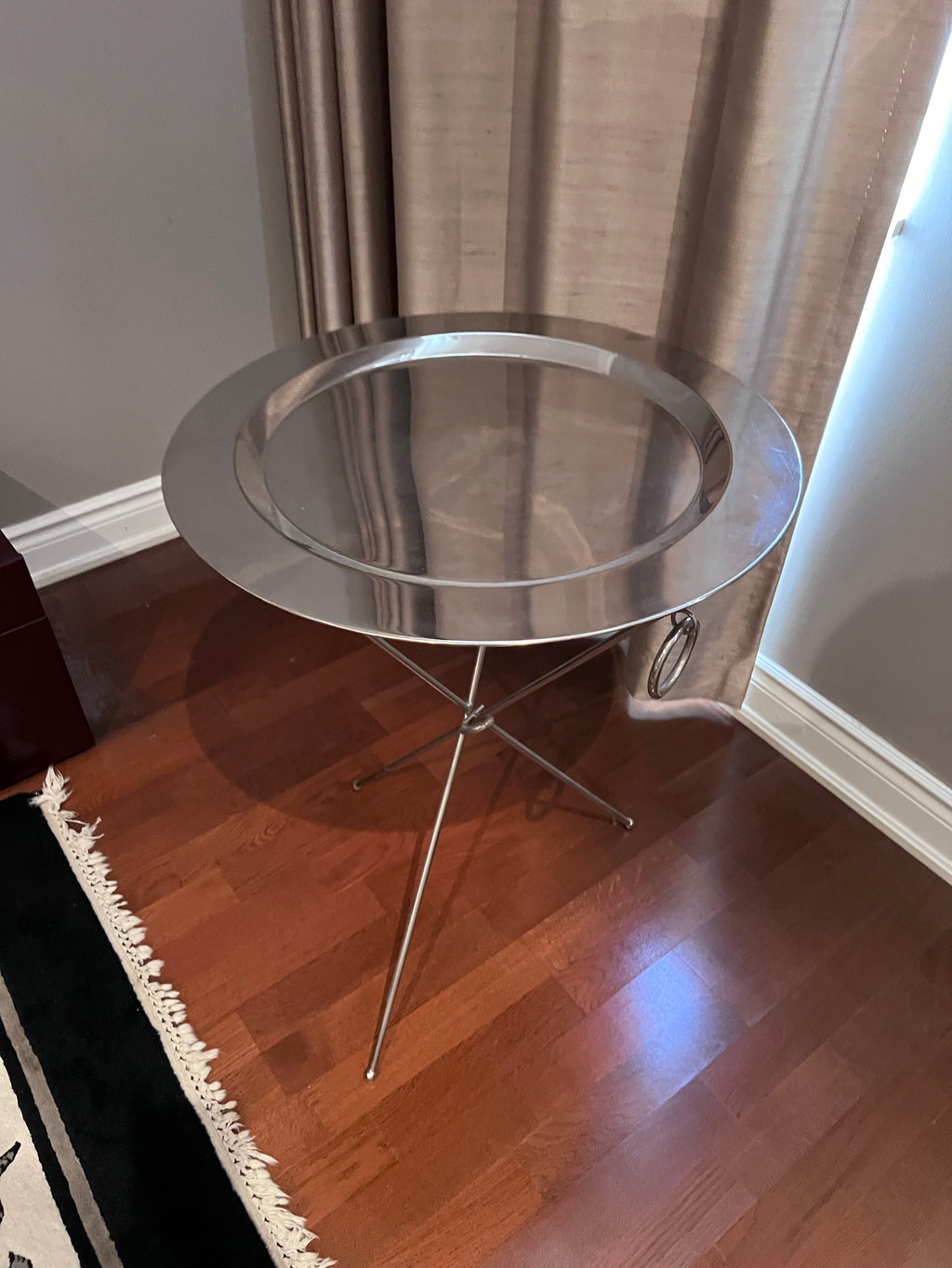 MCM Stainless Tripod Tray Folding Table