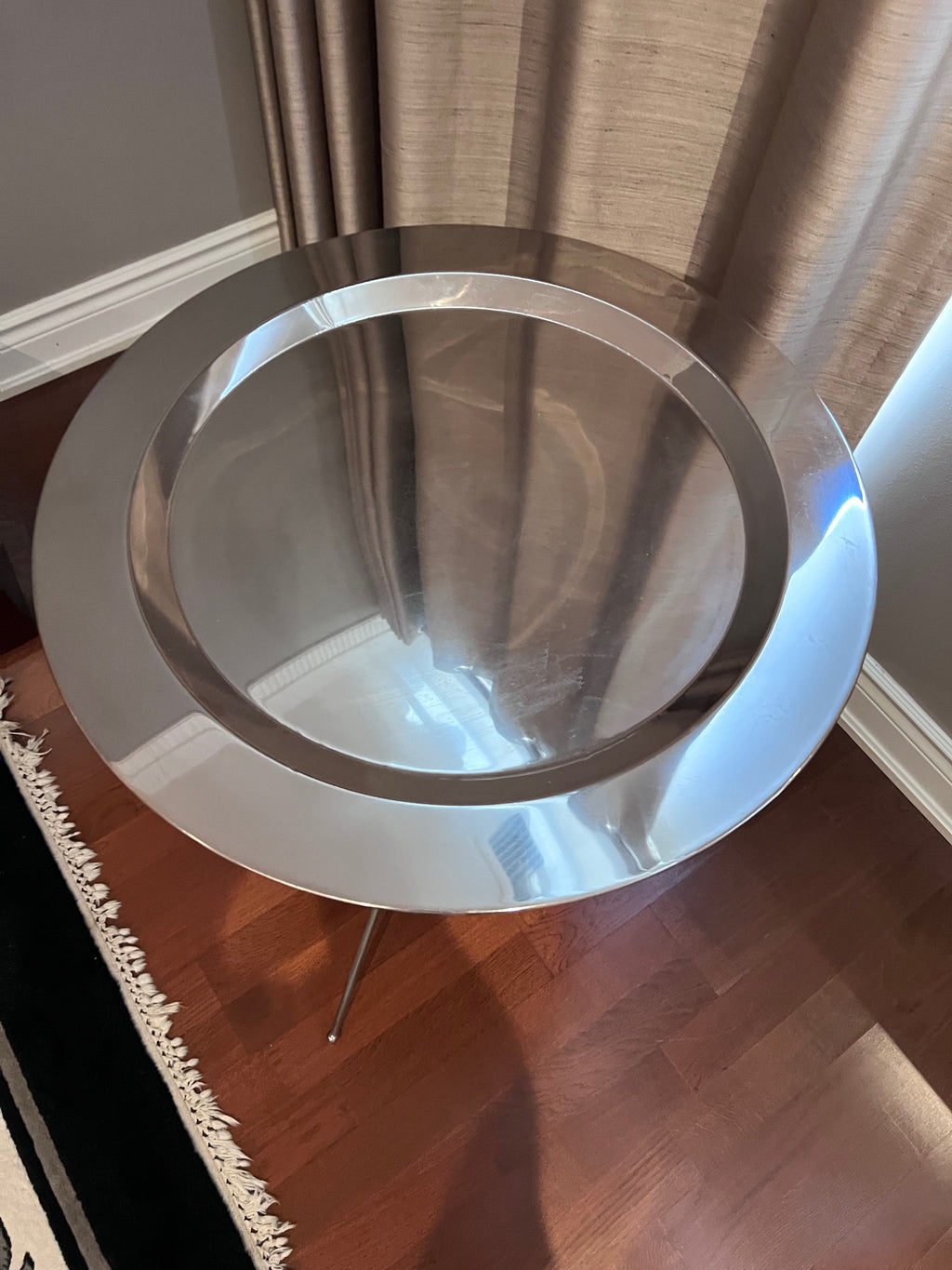 MCM Stainless Tripod Tray Folding Table
