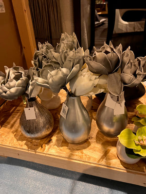 14pc Small Faux Plant and Vase Lot