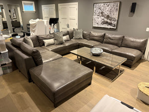 Marcantonio Designs Large Leather Sectional Sofa (*retail $25,425)