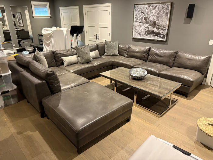 Marcantonio Designs Large Leather Sectional Sofa (*retail $25,425)