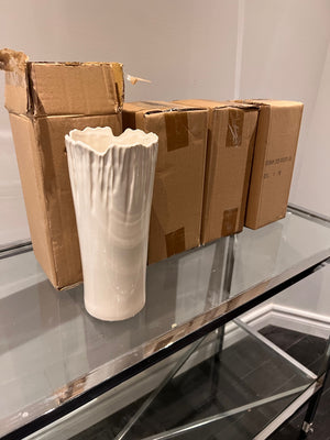 4 BRAND NEW White Vases